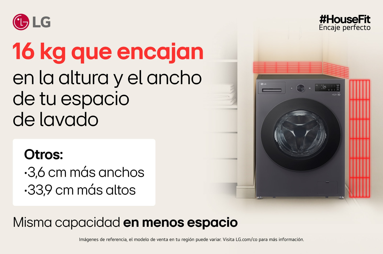 Misma capacidad en menos espacios